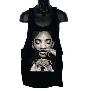 Shirts 2000 Will Smith Dog Tank Top XL Black Muscle Shirt Sleeveless Graphic